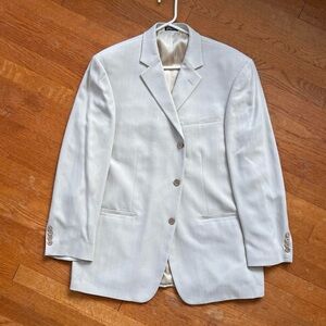 Neutral classic silk blazer